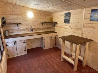 Celodrevená drevenica na kolesách - 7