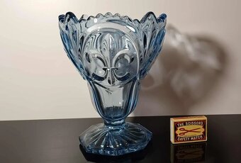 Modrá sklenená váza Josef Inwald - 7