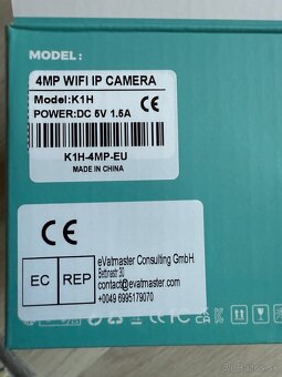 Vonkajsia cierna mini wifi bezpecnostna kamera 4MPX - 7