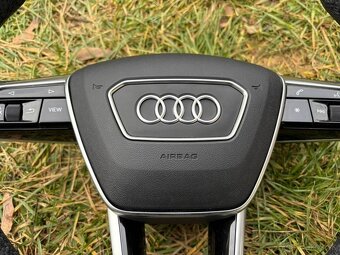 AUDI sportovy S volant kozeny zrezany perforovany - 7