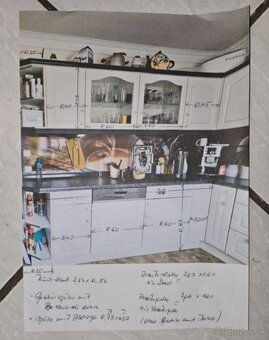 Bílá venkovská kuchyně s vestavěnými spotřebiči,5387 - 7