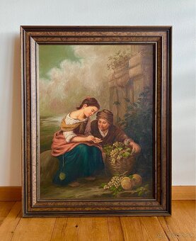 Starý krásný obraz, olejomalba na plátně - 7