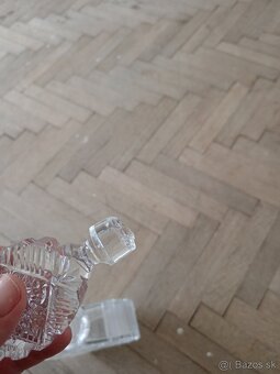 Sklenené fľaše, krištáľova karafa na whisky,starožitnosti, - 7