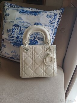 Mini dior lady bag kremova kabelka christian dior - 7