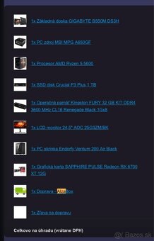 Herný PC – Ryzen 5 5600 / RX 6700 XT / 32GB RAM / SSD 1TB - 7