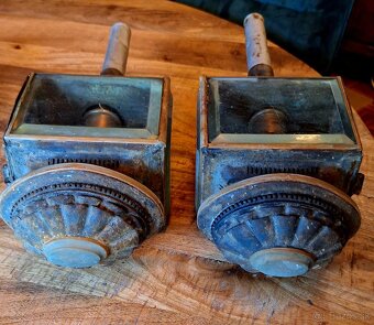 Starožitné párové lampáše-spolu - 7