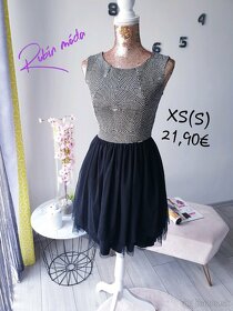 Krátke spoločenské šaty NOVÉ (XS/S) - 7