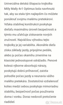 Detská trojkolka a odrážadlo 4v1 Milly Mally Optimus Plus - 7