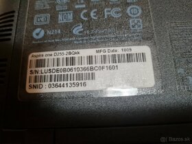 Predám netbook Acer Aspire One D255 - 7