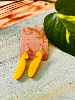 Živicové handmade náušnice - 7