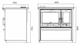 Liatinovy sporak Plamen 850 glas - 7