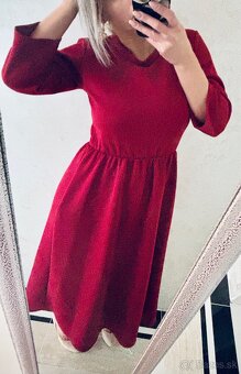 Damske dlhe talianske šaty bordo - 7