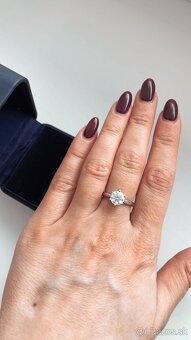 Predam diamantový prsteň 1,52ct, biele zlato - 7