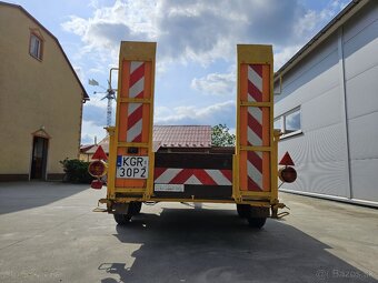 Nízkopodlažný príves s nastaviteľnou ojom, silná celková hmo - 7
