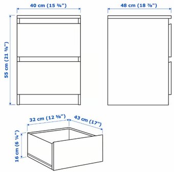 Komoda, nocny stolik IKEA MALM - 7