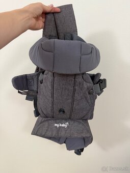Sivý bavlnený nosič pre bábätká My baby lou - 7