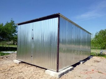 Plechová garáž 3×7 m – cena s montážou a dopravou - 7