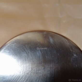 Starožitná alpaková cukornička s podšálkou - 7