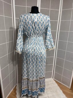 Dlhé modro biele šaty - 7