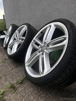 Original audi disky 5x112 R20 s pneu continental - 7