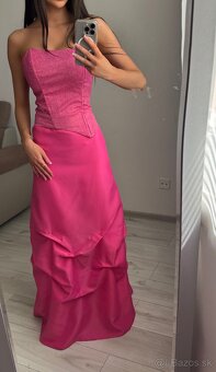 Spoločenské cyklamenové šaty - 7