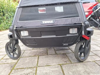 Predám Thule Chariot Sport 2 – Midnight Black (TOP STAV, pln - 7