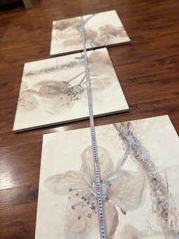 IKEA 3 veľké obrazy kvety - 7