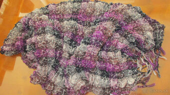 Šál dámsky, elastický fialovo hnedý_NOVÝ - 7