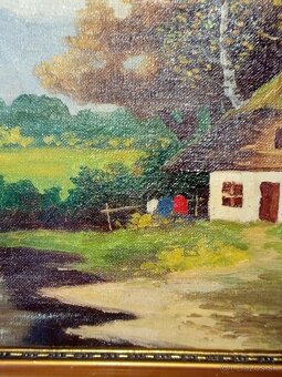 Starý obraz Olejomaľba - 7