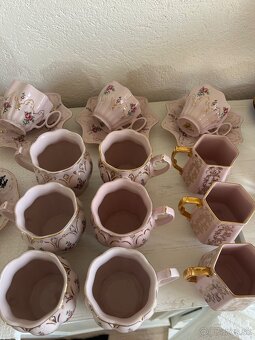 Ružový porcelán Thun Rosa šálky poháre čajník - 7