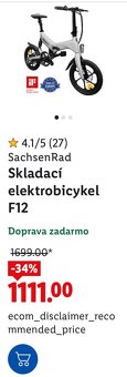 Skladací elektrobicykel ebike F12-SachsenRAD - 7