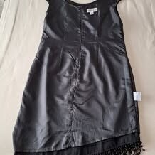 Spoločenské čierne šaty s korálkami, lurex dámske šaty - 7