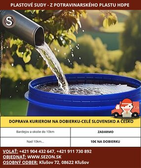 Plastove sudy 30L,60L,120L,220L,plastovy sud na kvas,na vodu - 7