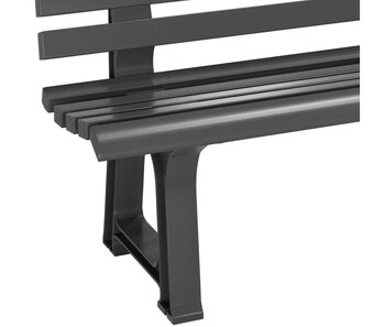 Záhradná plastová lavica orchidea antracit - 7