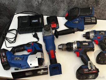 Sada AKU náradia Scheppach (+ 4x bateria a rychlonabijacka) - 7