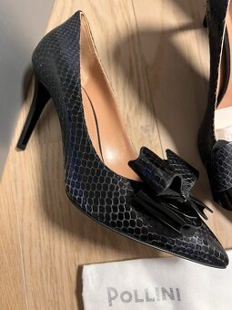 Čierne kožené lodičky Pollini, velkost 36 - 7