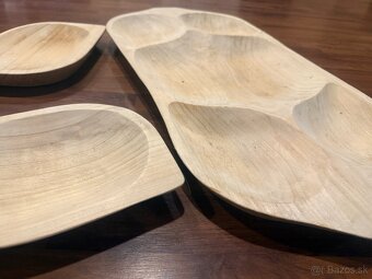 Veľká drevená misa a misky - 7