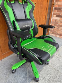Herná stolička DXRacer KING modrá/zelená - 7