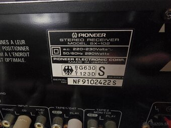 Pioneer SX-102 stereo vintage receiver - 7