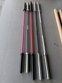 Olympijske tyče, 120 cm, EZ, 201cm dámske -čierne a ružové - 7