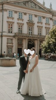 Svadobné šaty saténové - šité na mieru - 7