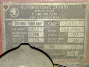 Škoda 1000 MB, rok výroby 1968 - 7