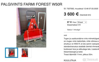 Lesnícky naviják FarmiForest W50R - 7