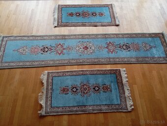 Set luxusných hodvábnych Tabríz - ručne viazaných kobercov - 7
