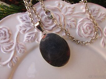 Strieborný náhrdelník s príveskom Avanturín, Ag 925 - 7