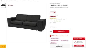 Rozkladacia sedačka zánovná šedá - 7