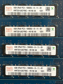 Predám pamäťové moduly DDR3 4GB - 7