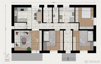 Na predaj priestranný bungalov-novostavba-holodom, Vajkovce - 7
