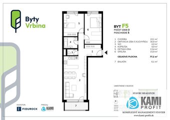 Na predaj 3 izbový byt s balkónom v novostavbe v Piešťanoch  - 7