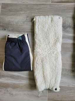 Kvalitný fusak + madlá na kočík - ovčia merino vlna - 7